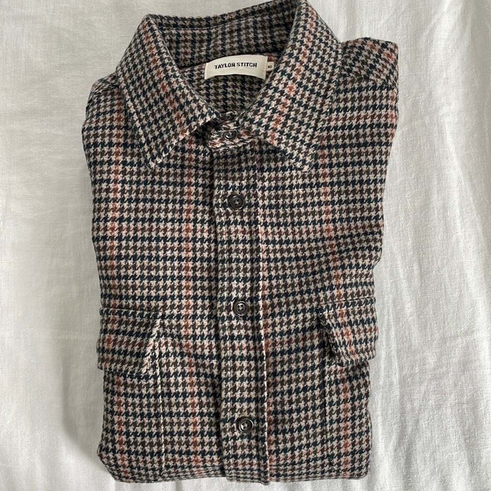 Taylor Stitch Leeward Shirt in Houndstooth Medium 40
